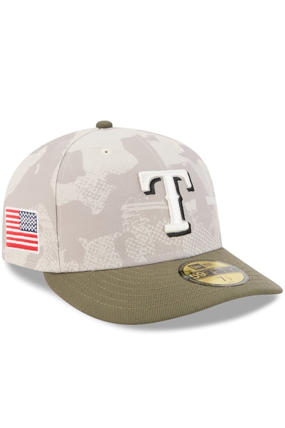 Men's New Era Light Beige/Olive Texas Rangers 2025 Armed Forces Day 59FIFTY Fitted Hat