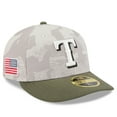 thumbnail image 1 of Men's New Era Light Beige/Olive Texas Rangers 2025 Armed Forces Day Low Profile 59FIFTY Fitted Hat, 1 of 5