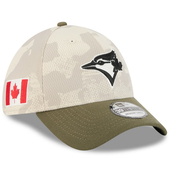 Men's New Era Light Beige/Olive Toronto Blue Jays 2025 Armed Forces Day 39THIRTY Flex Hat