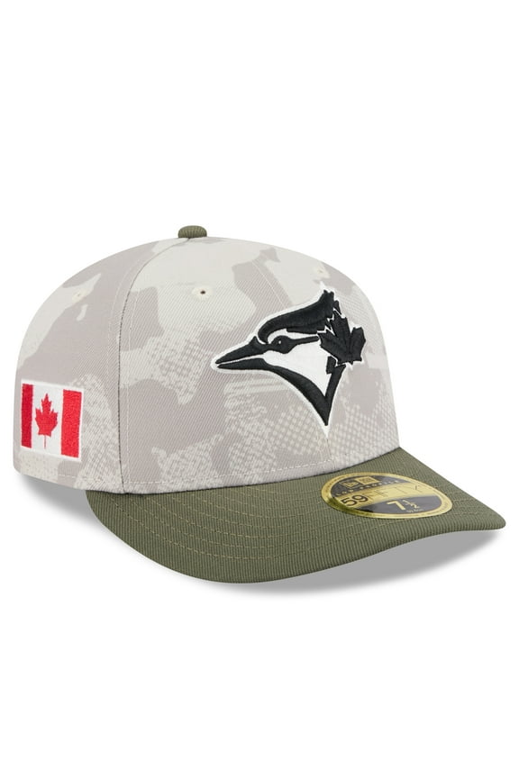 Men's New Era Light Beige/Olive Toronto Blue Jays 2025 Armed Forces Day Low Profile 59FIFTY Fitted Hat