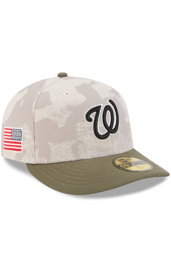 Men's New Era Light Beige/Olive Washington Nationals 2025 Armed Forces Day 59FIFTY Fitted Hat