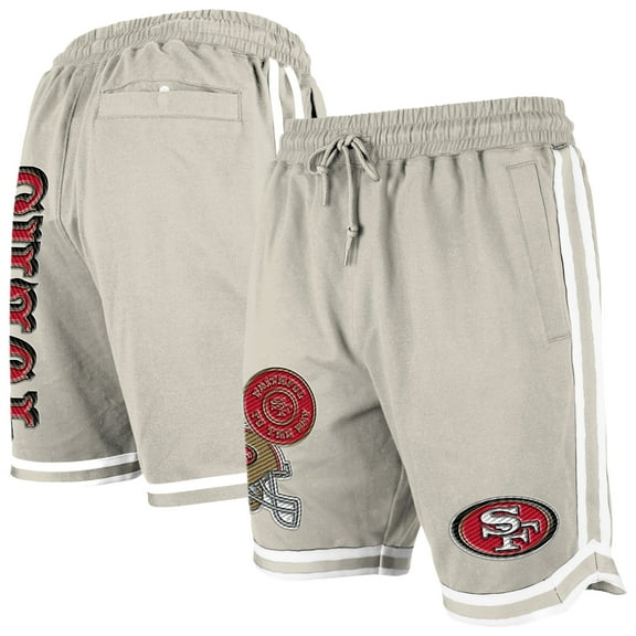Men's New Era Light Beige San Francisco 49ers Stone Multi Patch Shorts