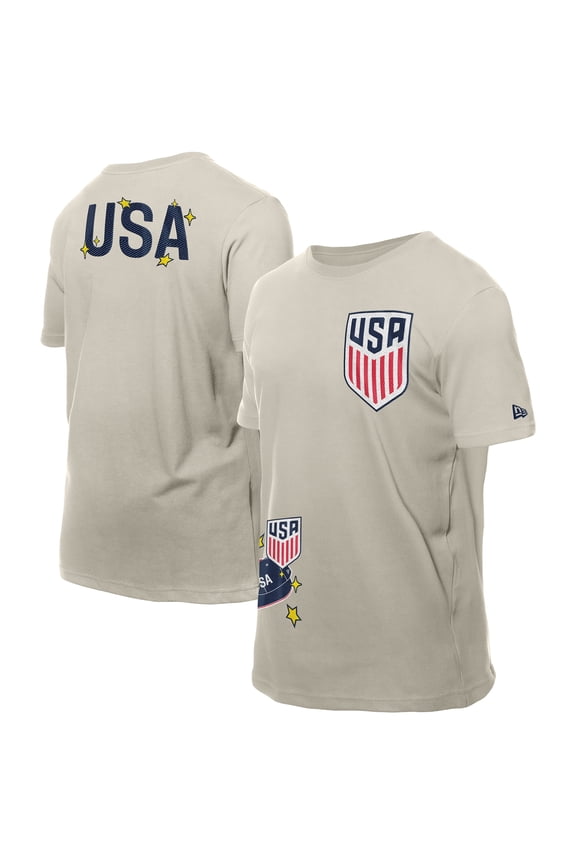 Men's New Era Light Beige USMNT Logo Select T-Shirt