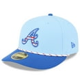 thumbnail image 1 of Men's New Era Light Blue/Blue Atlanta Braves 2025 Fourth of July Low Profile 59FIFTY Fitted Hat, 1 of 5
