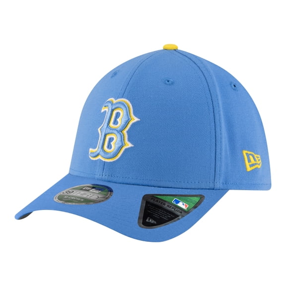 Men's New Era Light Blue Boston Red Sox Player Replica 39THIRTY M-Crown Flex Hat