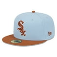 thumbnail image 1 of Men's New Era Light Blue/Brown Chicago White Sox Spring Color Basic Two-Tone 59FIFTY Fitted Hat, 1 of 6