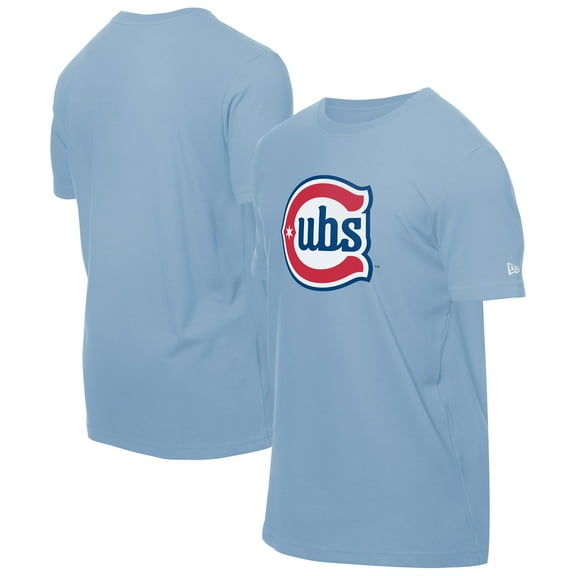 Men's-New Era  Light Blue Chicago Cubs Star Alternate Logo T-Shirt