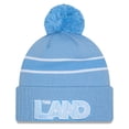 thumbnail image 1 of Men's New Era  Light Blue Cleveland Cavaliers 2024/25 City Edition Cuffed Knit Hat with Pom, 1 of 2