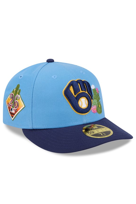 Men's New Era Light Blue/Navy Milwaukee Brewers 2026 Spring Training Low Profile 59FIFTY Fitted Hat