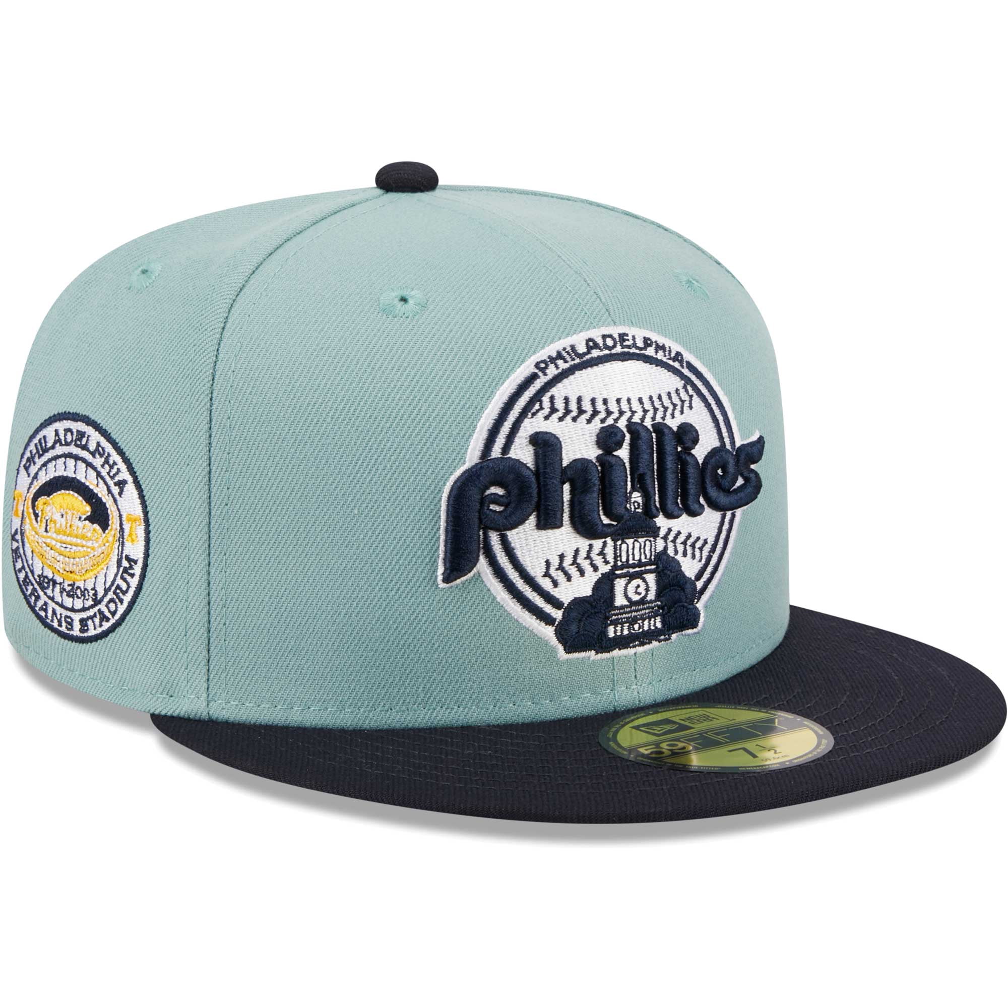 Men's New Era Light Blue/Navy Philadelphia Phillies Beach Kiss 59FIFTY Fitted Hat - Walmart.com