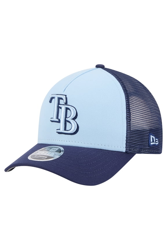 Men's New Era Light Blue/Navy Tampa Bay Rays 2-Tone Color Pack 9FORTY M-Crown A-Frame Adjustable Hat
