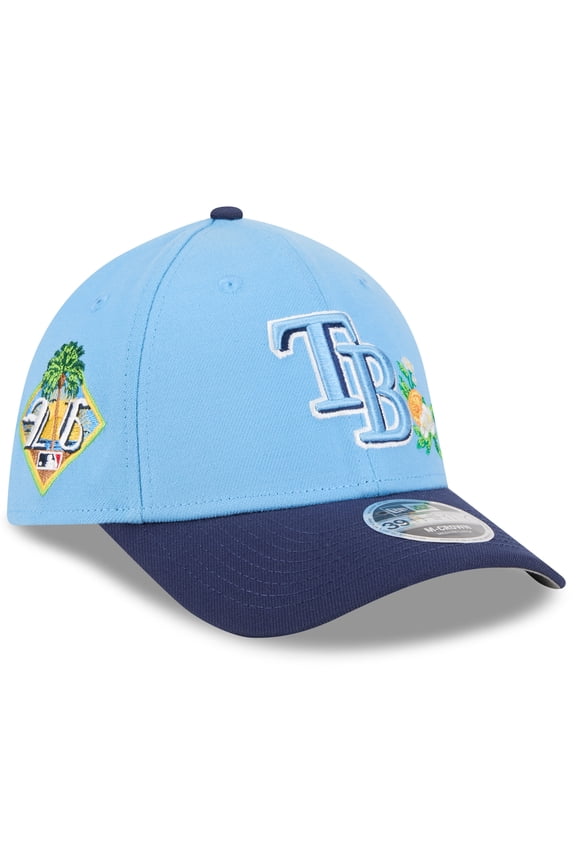 Men's New Era Light Blue/Navy Tampa Bay Rays 2026 Spring Training M-Crown 39THIRTY Flex Hat