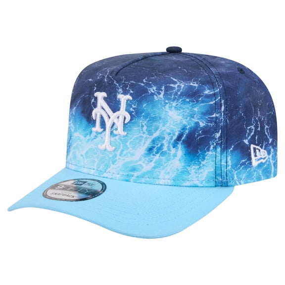 Men's New Era  Light Blue New York Mets Deep Water Pre-Curved 9FIFTY A-Frame Snapback Hat