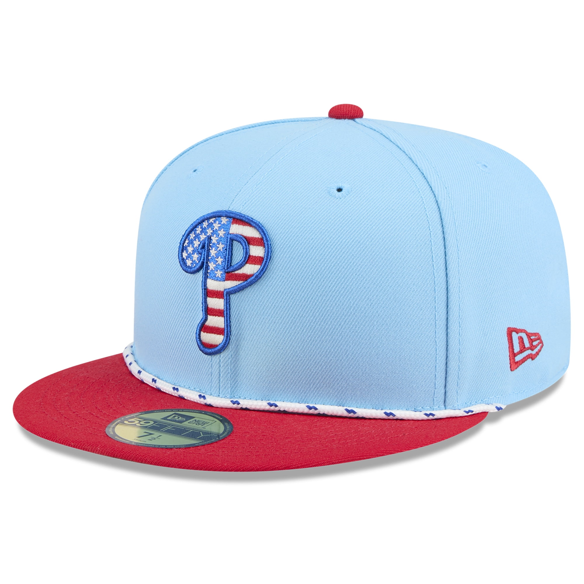 Men's New Era Light Blue/Red Philadelphia Phillies 2025 Fourth of July ...