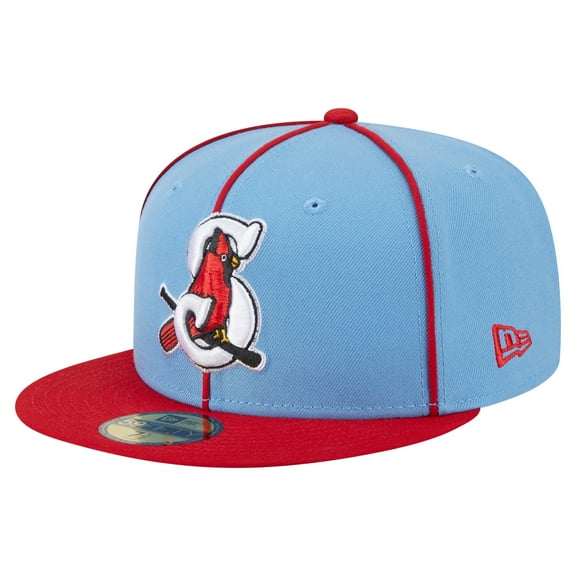 Men's-New Era  Light Blue/Red Springfield Cardinals Authentic Collection 59FIFTY Fitted Hat