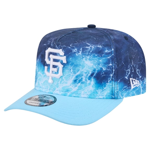 Men's New Era Light Blue San Francisco Giants Deep Water Pre-Curved 9FIFTY A-Frame Snapback Hat