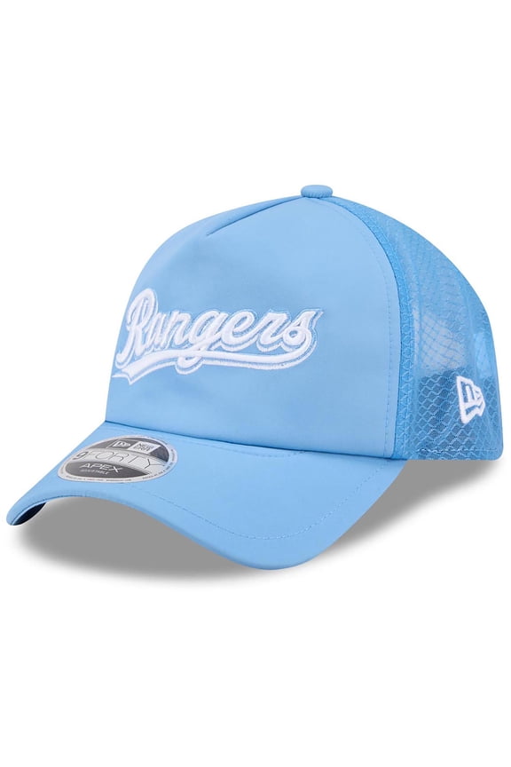 Men's New Era Light Blue Texas Rangers 2026 Batting Practice Alternate Apex 9FORTY Adjustable Hat