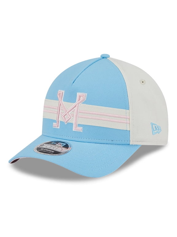 Men's New Era Light Blue/White Inter Miami CF 2025 Jersey Hook 9FORTY M-Crown Adjustable Hat