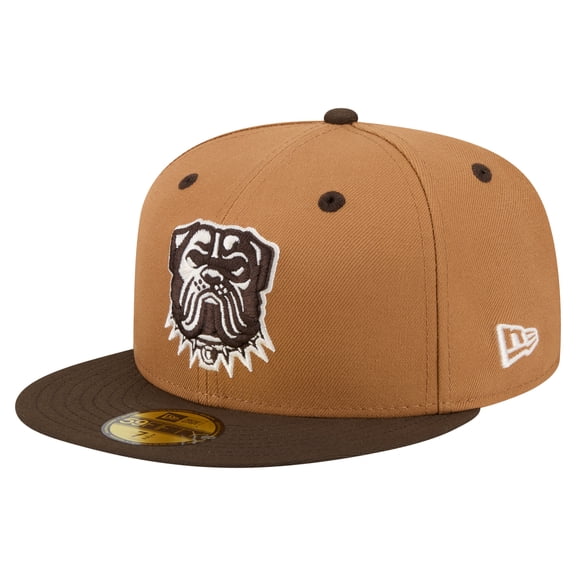 Men's New Era Light Brown/Dark Brown Cleveland Browns Two-Tone Walnut 59FIFTY Fitted Hat