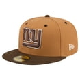 thumbnail image 1 of Men's New Era  Light Brown/Dark Brown New York Giants Two-Tone Walnut 59FIFTY Fitted Hat, 1 of 5