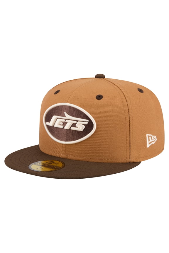 Men's New Era Light Brown/Dark Brown New York Jets Two-Tone Walnut 59FIFTY Fitted Hat