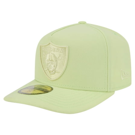 Men's New Era Light Green Las Vegas Raiders Color Pack A-Frame 59FIFTY Fitted Hat