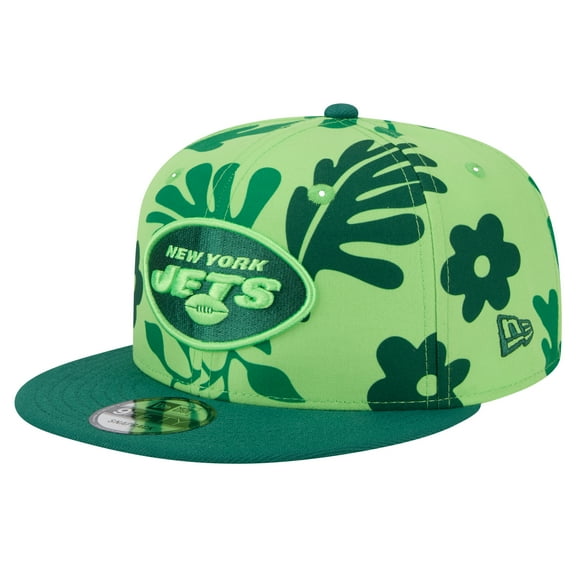 Men's New Era Light Green New York Jets Leafy 9FIFTY Snapback Hat
