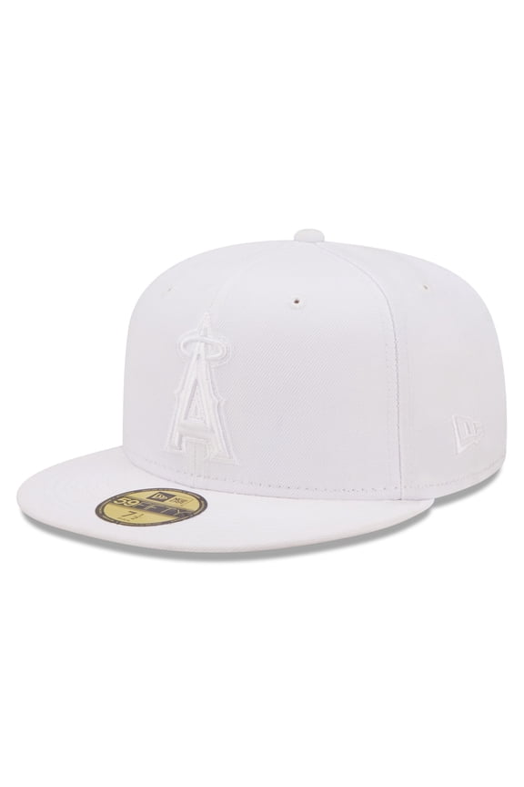 Men's New Era Los Angeles Angels White on White 59FIFTY Fitted Hat