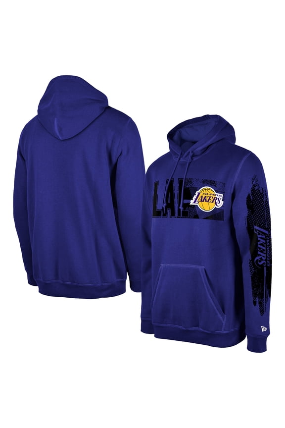 Men's New Era Los Angeles Lakers Purple Tip-Off Collection Pullover Hoodie