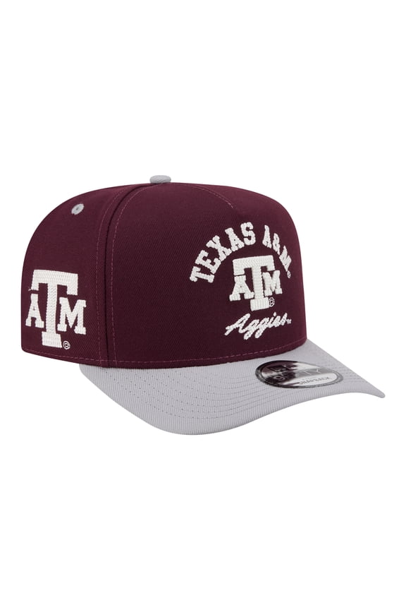 Men's New Era  Maroon/Gray Texas A&M Aggies Two-Tone Arched 9FIFTY Snapback Hat