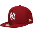 thumbnail image 1 of Men's New Era Maroon New York Yankees White Logo 59FIFTY Fitted Hat, 1 of 5