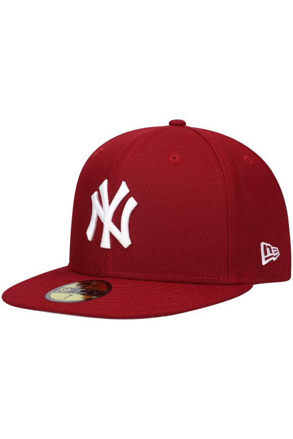 Men's New Era Maroon New York Yankees White Logo 59FIFTY Fitted Hat