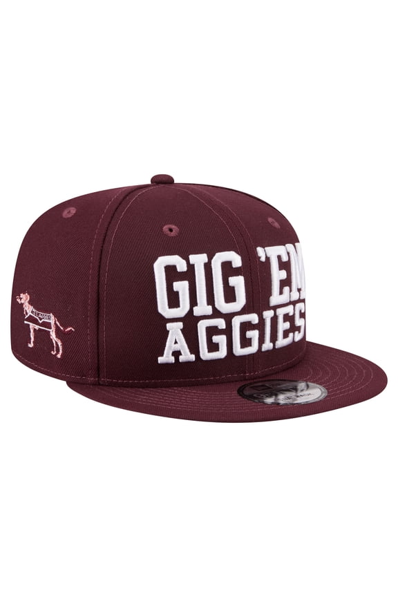 Men's New Era  Maroon Texas A&M Aggies Go Team 9FIFTY Snapback Hat