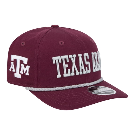 Men's New Era Maroon Texas A&M Aggies Wordmark Rope 9SEVENTY Stretch-Snap Hat