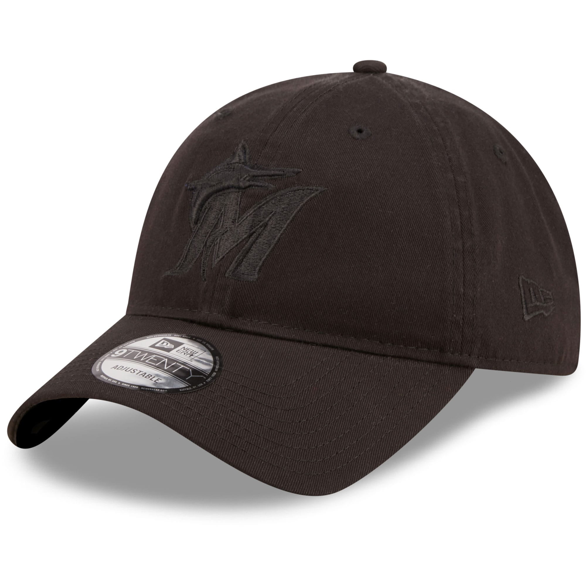 【海外限定】ニューエラ MLB Miami Marlins 9FORTY A-frame Men's Miami Marlins New Era Black A-Frame 9FORTY Trucker