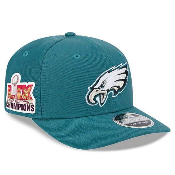 Men's New Era Midnight Green Philadelphia Eagles Super Bowl LIX Champions Side Patch 9SEVENTY Adjustable Hat