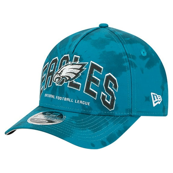 Men's New Era Midnight Green Philadelphia Eagles Tie Dye Fade 9Forty M-Crown A-Frame Adjustable Hat