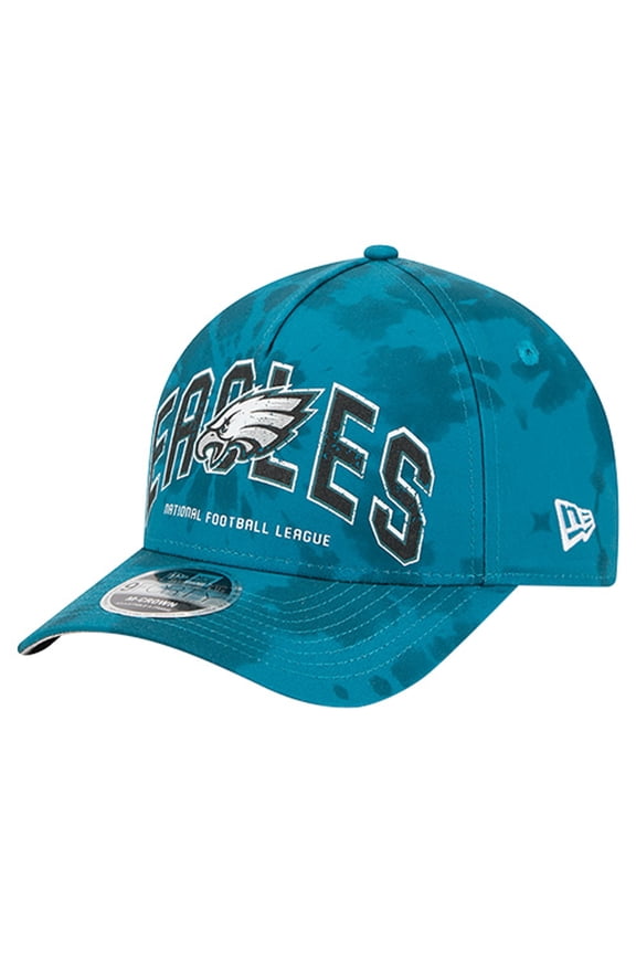 Men's New Era Midnight Green Philadelphia Eagles Tie Dye Fade 9Forty M-Crown A-Frame Adjustable Hat