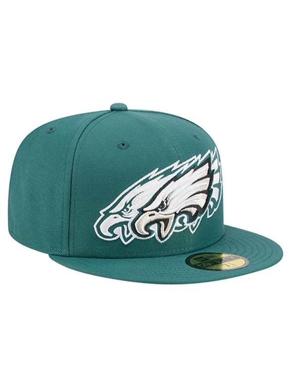 Men's New Era Midnight Green Philadelphia Eagles Tri-Hit 59FIFTY Fitted Hat