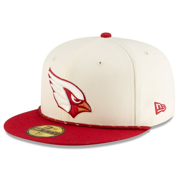 Men's New Era Natural/Cardinal Arizona Cardinals 2025 Rivalries Collection Sideline Rope 59FIFTY Fitted Hat