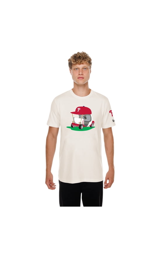 Men's New Era Natural Philadelphia Phillies Golf Mascot T-Shirt