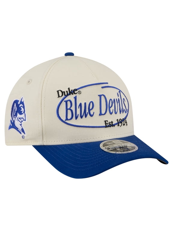 Men's New Era Natural/Royal Duke Blue Devils Prepster 9FORTY M-Crown Adjustable Hat