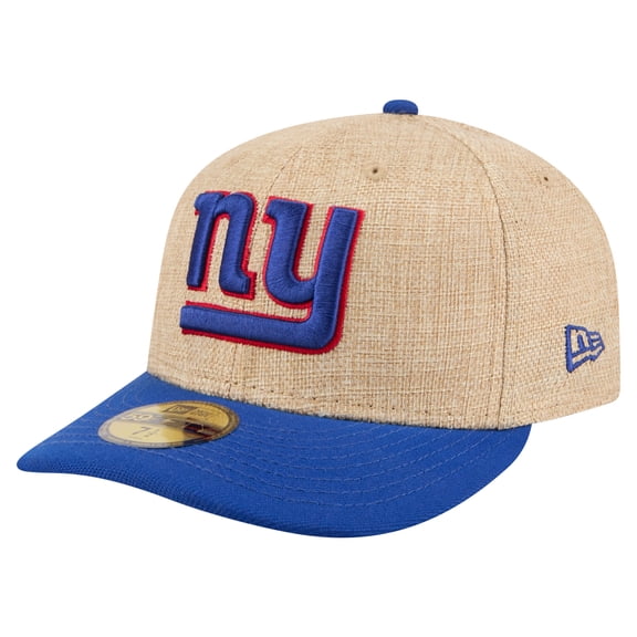 Men's New Era Natural/Royal New York Giants Pre-Curved Twine 59FIFTY Fitted Hat