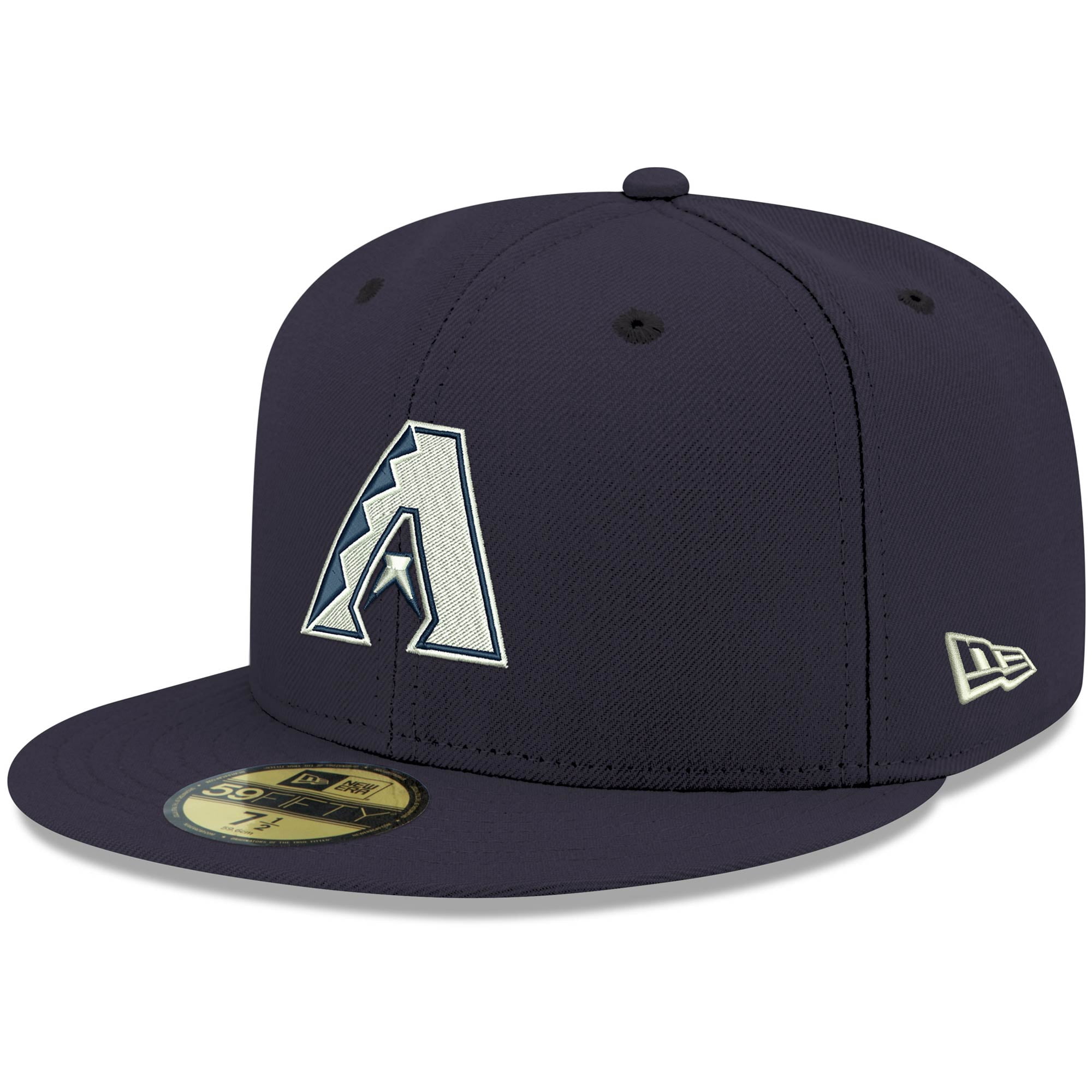 Men's New Era Navy Arizona Diamondbacks White Logo 59FIFTY Fitted Hat ...