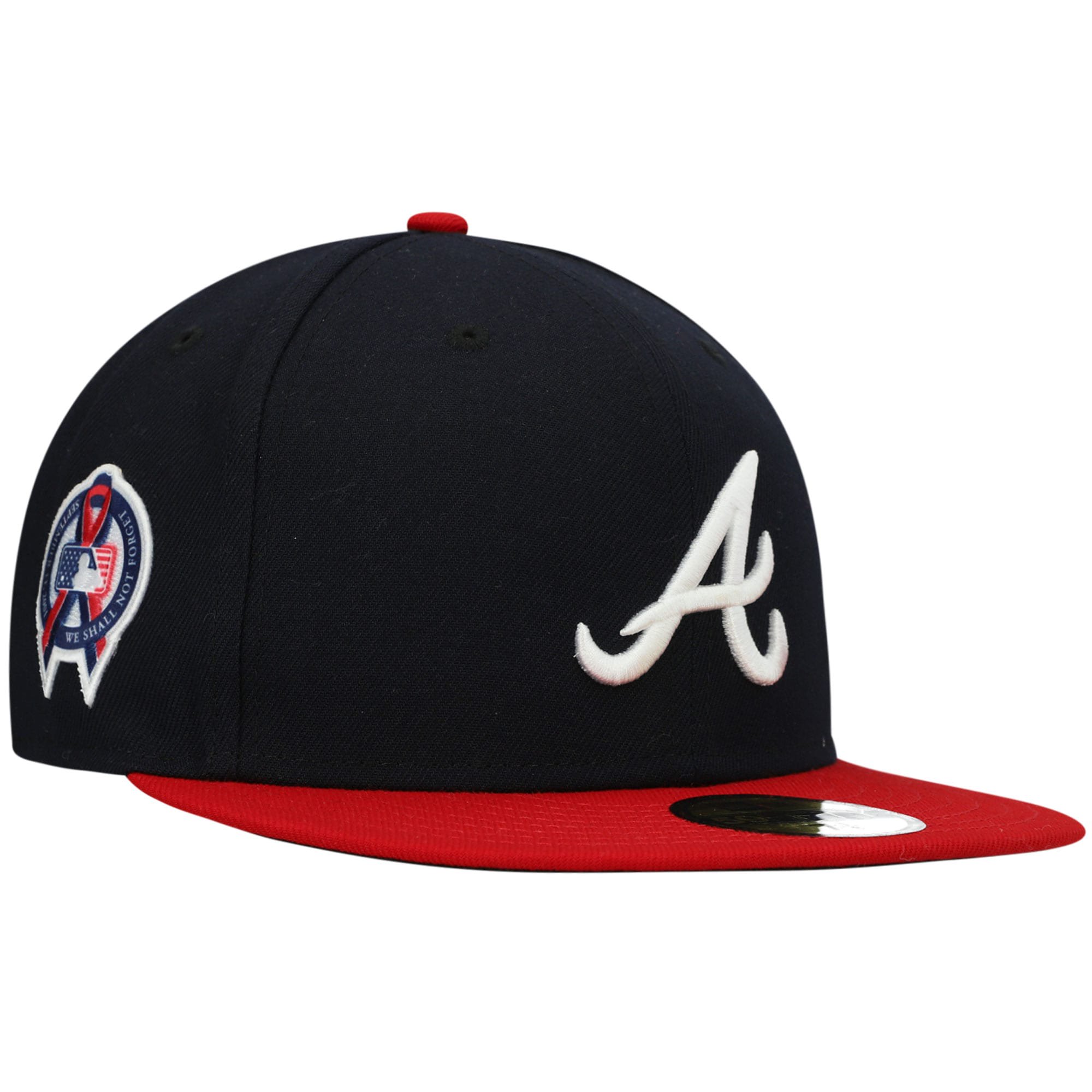 Men's New Era Black Atlanta Braves Side Patch 59FIFTY Fitted Hat