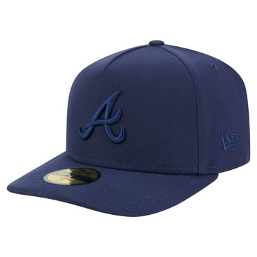 Men's New Era Navy Atlanta Braves Color Pack A-Frame 59FIFTY Fitted Hat