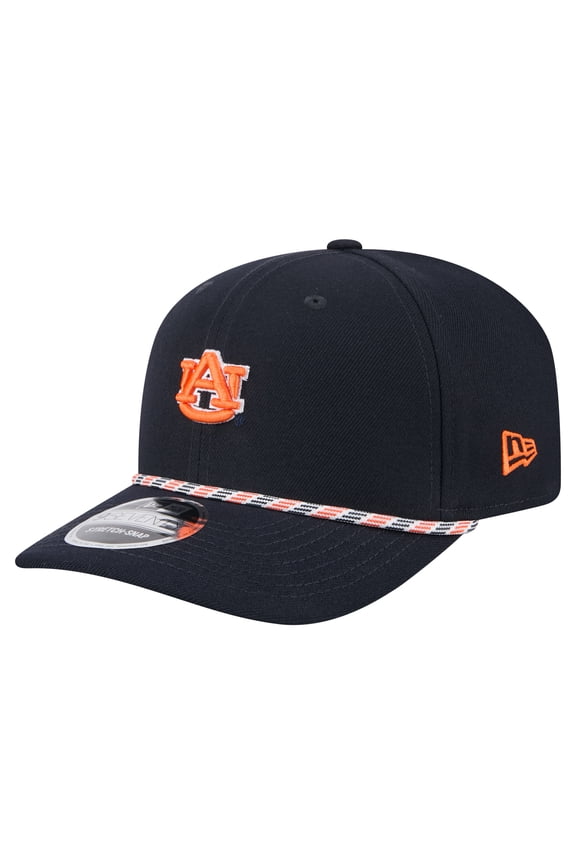 Men's New Era Navy Auburn Tigers Game Day Multi-Rope 9SEVENTY Stretch-Snap Hat