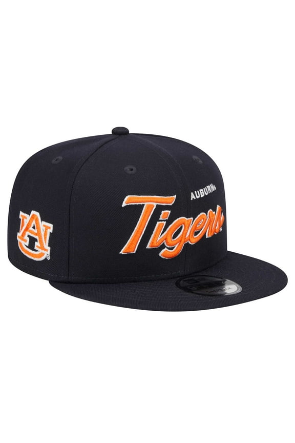 Men's New Era Navy Auburn Tigers Team Script 9FIFTY Snapback Hat