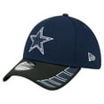 thumbnail image 1 of Men's New Era Navy/Black Dallas Cowboys Visor Hit 39THIRTY Flex Hat, 1 of 5