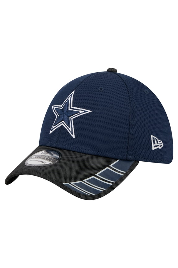 Men's New Era Navy/Black Dallas Cowboys Visor Hit 39THIRTY Flex Hat